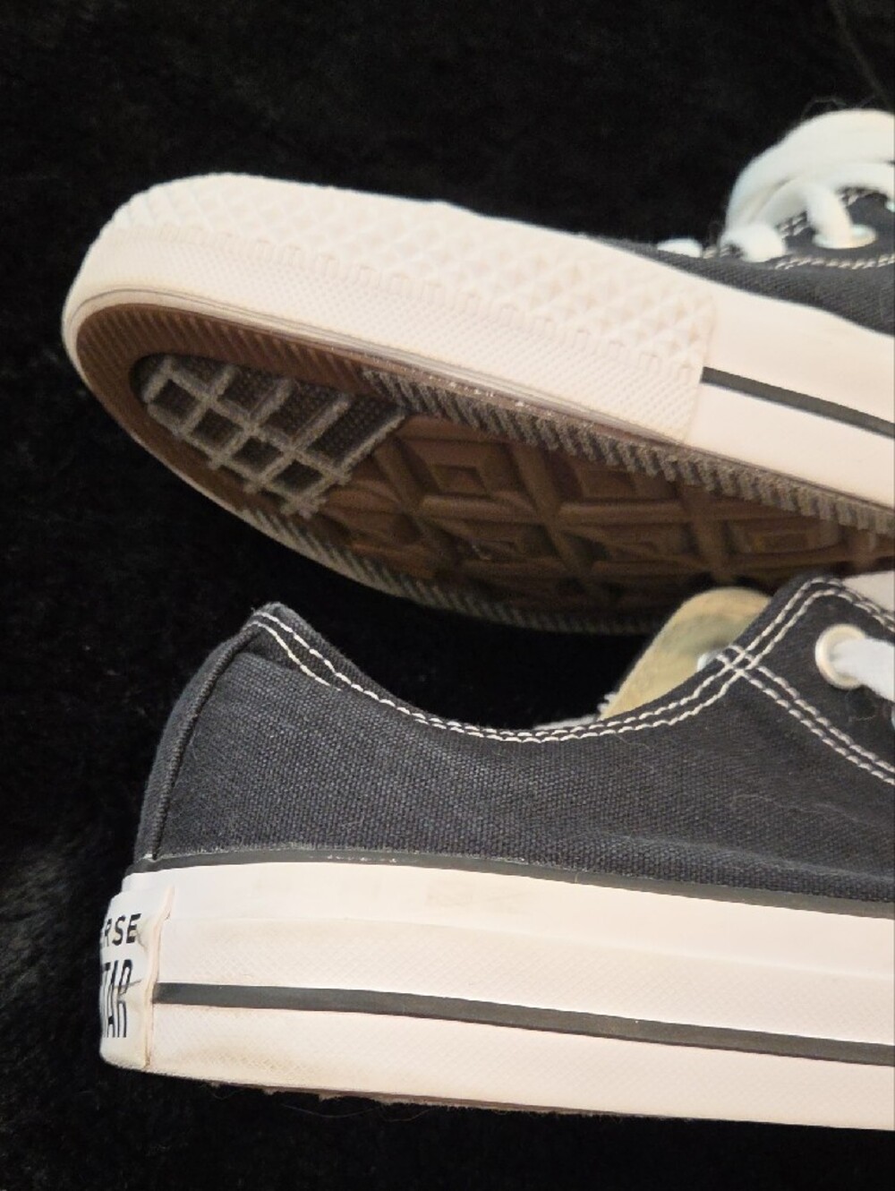 Converse Men's Black Canvas All Star Sneakers - Sz 11 - Picture 14 of 16
